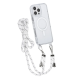 TUNIQ iPhone 16 Pro Max Back cover case - neck cord -TPU+PC - White